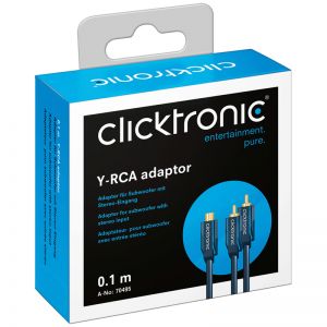 adapter gniazdo RCA/2xRCA-wtyki CLICKTRONIC 10cm
