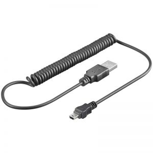 Kabel USB - Mini USB spiralny 40-100cm GOOBAY
