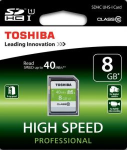 Pamięć TOSHIBA SD HC UHS 8GB (klasa 10)