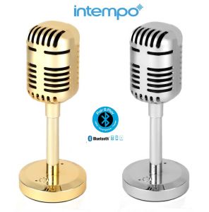 Intempo Portable Microphone Bluetooth Speaker Gold