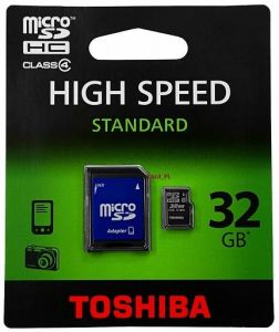 Pamięć TOSHIBA MICRO SDHC 32GB + adapter SD