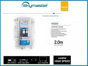 Kabel HDMI-HDMI Skymaster Blister/Nylon 2,0 m
