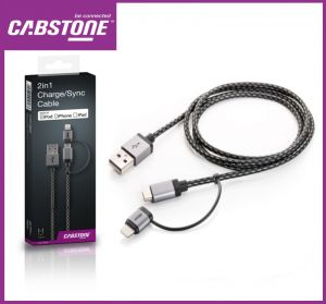 Kabel USB - micro USB + adapter USB-C CABSTONE