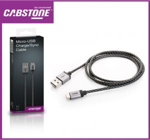 Kabel micro USB- USB flexible CABSTONE 0,3m