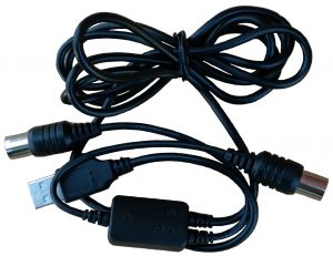 Kabel IEC Gn./Wt. TV z USB do zasilania anten 5V