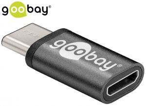 Adapter USB-C na micro USB 2.0 goobay, czarny