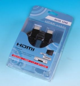 Kabel HDMI-HDMI 1,8mb Blue Line v1.3 Ruchome Wtyki