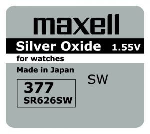 bateria srebrowa mini Maxell 377 / 376 / SR 626